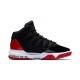 Nike (NIKE) basketball shoes women's shoes, new summer AIR JORDAN large children's shoes, shock-cushioning and wear-resistant mid-top sports and casual shoes AQ9214-006/black and red 35.5