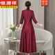 Hengyuanxiang Madre de alta gama Banquete Cheongsam 2025 Nuevo estilo chino Estilo chino Banquete de boda de boda de suegra para mujeres Borgoña 6625 [CONTADE CALIDAD] L 165 [110JIN [Jin equivale a 0.5 kg] por debajo]
