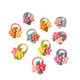 Suyi embroidered baby rubber band for little girls, baby hair rope with small amount of hair, flowers that do not hurt hair, children's hair rope, girls' hair, 10 double-color flowers
