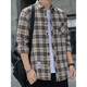 
Shemengduo plaid casual shirt men's spring and autumn long-sleeved shirt Korean top retro loose summer thin jacket 12111 meters blue + 12111 yellow and blue One size m 90-110Jin [Jin equals 0.5 kg]