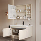 Jiumu (JOMOO) 2025 new Wo aluminum alloy bathroom cabinet ceramic integrated wash basin bathroom hand wash basin cabinet combination 12047 main cabinet (ceramic basin) + full seal ordinary