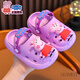 SKONWAT Peppa Pig Summer Girls' Slippers Non-slip and Feces-feeling Baotou Breathable Infant Beach Shoes Pink Size 20 21 (shoe inner length 14CM suitable for feet 13C