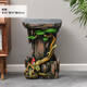 Fließender Wasserbrunnen Dekoration Fischtank Fischteich mit Basisharzfahrzeug Feng Shui Rad Ornament Dekoration Basis 9717
