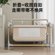 ZUHITON newborn baby electric cradle bed foldable baby multi-functional electric sleep rocking bed 0-2 years old available Mibai grid + mattress