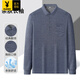 
Playboy (PLAYBOY) Spring and Autumn Men's Lapel Polo Shirt Pure Cotton Long Sleeve T-Board Middle-aged Loose Real Pocket Daddy Pack Men 9901 [Real Pocket] Red M / 48 Size 90-115 Jin [Jin equals 0.5 kg]