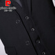皮尔卡丹（pierre cardin）西服套装男士商务修身职业正装小西装男伴郎服装新郎结婚礼服外套 黑色双扣【西服+西裤+马甲+衬衫+领带+礼盒装】 3XL 185【适合145-160斤】