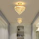 Clcey Zhongshan Lamp Collection 2025 Nouveau couloir d'éclairage d'allumage Entrée Lumière European Crystal Chandelier Balcony Chambre 9928 Gold Tree Color Light Source
