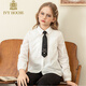 IVY HOUSE Ivy children's clothing for girls and older children in autumn new style classic versatile lapel long-sleeved white shirt shirt college white ((tie not included)) 150cm