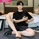 
Modal summer pajamas for men short-sleeved modal thin style for teenagers who are ice silk in summer can wear home clothes suits outside. Cool Modal ~ 686 L men (suggested height 170, weight 10