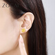 Zokai yellow 18K gold earrings rose flower earrings romantic and versatile birthday gift E03403