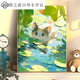 Peinture à l'huile numérique DIY CHIET mignon chaton rempli à la main et décompressé mignon animal de compagnie ACRYLIQUE CADECE DÉCORT