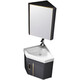 Ai Style One Bathroom Triangular Bathroom Cabinet Combination Space Aluminum Household Washbasin Corner Washstand Simple Small Apartment Corner 37*37 Gentleman Gray Cabinet + Basin + Mirror Cabinet