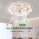 
XMSJ Nordic ceiling fan light creative lotus living room fan light full spectrum smart bedroom fan can be changed 110V full spectrum Ra9712 head A style white-Wuji