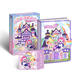 Pupan Little Pony Poly Magnetic Stille Buch New Girl Magic Academy Schnittfreies hausgemachter Kinder handgefertigtes DIY-Materialabzeichen + Pocket Pack Set [Jiaer-Stil]