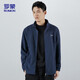 ROMON jacket men's spring and autumn business trend imitation lamb velvet stand collar fleece jacket soft fleece jacket men's AX