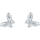 Saturday Fortune PT950 platinum earrings for women butterfly crushed ice platinum earrings B0914842 one pair about 2.2g gift