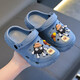 Kinderlochschuhe für Jungen und Mädchen im Sommer-, Rutsch-, Schlank-, Schlank- und Atmungs-, Eltern-Kind- und Kinderstrandsandalen, Khaki (verbesserte Version von umweltfreundlichem Material) 12 Größe 34/35 (Schuhlänge 22 cm, geeignet für Fußlänge 21 geeignet