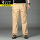 Pantalones de trabajo de pájaros carpinteros (Tucano) para hombres Algodón de algodón puro Summer Nuevo estilo de mediana edad y jóvenes pantalones heterosexuales heterosexuales para hombres al aire libre pantalones para hombres resistentes al desgaste al aire libre J18 piezas individuales de color verde oscuro XL alrededor de 140-160Jin [Jin equivale a 0.5 kg]