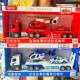 宝乐星（BAOLE STAR TOYS）宝乐星大号仿真声光警车平板运输车快递货柜车儿童玩具车模型 9854声光惯性警察拖车