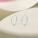 Saturday Fu PT950 platinum earrings for women, simple and versatile earrings as a gift for your girlfriend, one pair - 1.84g
