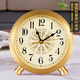 Hanshi (Hense) desk clock living room modern light luxury brass clock creative high-end desktop decoration clock HD1028 full digital dial