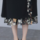 SIBAISER 2025 Autumn New Women's Long Falda Temperament False Vestido de dos piezas