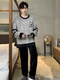 
Pajamas men's autumn and winter flannel thickened warm round neck cartoon students among young people loose men's home clothes WYEX3890 3XL (recommended 155-175Jin [Jin equals 0.5 kg]) All size