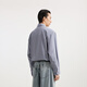 Sketch Herren-Kleidung 2025 Frühling Neues Produkt H-förmiges kariertes handbemalte lose Hemdkragen langärmeliges Hemd Casual 9p2210890 983 Blaues schwarz gestreiftes Gitter m