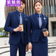 Purple charm pretty royal blue suit suit for men and women business wear one button stretch suit pants work clothes manager office formal wear royal blue (single-piece women's suit) XL