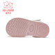 Fuluo mi girls baby sandals sommer sanft allein Anti-Rutsch-Prinzessin Schuhe Baby Kleinkinder Baotou Kleinkinder Perlenfleischpulver 26