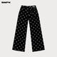
SMFK cross classic wide-leg jeans retro loose casual and versatile Xu Jingyun same style PD005BJ/BG/LG/CW Black Garden S