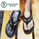 
Woodpecker brand flip flops men 2022 summer men's slippers genuine leather sandals trendy non-slip outdoor sandals outside the beach 16886 black and red 38