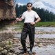 YogelTackle ultra-light nylon water pants fishing pants men's wading pants water shoes one-piece waist-length reservoir waterproof fishing raincoat pants
