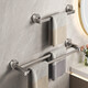 Oncle Mu Aspirat Tup Polon de serviette Salle de bain sans coup de poing de salle de bain pistolet grise grise de serviette murale double palette de rond de rangement à tige épaissie épaissie épaisse tasse de gris bole simple 40cm-9856