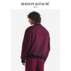 Maison Kitsune Männer und Frauen gleicher Stil Herbst und Winter Zhenli Handschrift Serie Wolle Blend Casual Jacket P677 [Encore Red] M