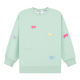 Zuoxi Girls Sweatshirt Autumn Children's Tops Fashionable 2025 New Autumn Clothes Girls Medium-Grand Children's Clothes Green 130