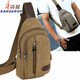 Кенгуру (кенгуру) сумка мужская сумка для грудной клетки Canvas Bag Сумка мешка мужская сумка для плеча корейская версия маленькая рюкзак повседневная сумка талии черная оксфордская ткань с отверстием для наушников 9903