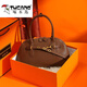 Woodpecker (Tucano) echtes Leder-Frauenbeutel-Tasche tragbarer Pendler Bowling-Tasche One-Shoulder Crossbody-Tasche, um Ihrer Frau und Ihrer Freundin Geburtstagsgeschenk brauner Schal + Geschenke zu geben