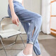 Jeans Yinsu Tiansi pour femmes pour l'été mince hauteur taille droite Nouvelle glace d'été Silk Nine Points Harun Pants 897m Marque de commerce S