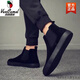 Western Region Camel Chelsea Boots Herren Martin Boots Herren-Ein-Pin-High-Top-Baumwollschuhe Herrenschuhe Herbst- und Winterpelzschuhe plus Pelzstiefel 882 Schwarz-Camel Offizielle Marke Offizielle Website Flaggschiff 38