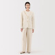 MUJI (MUJI) women's linen cotton shirt jacket women's long-sleeved jacket 25 years summer suit small suit women's clothing BD0ZZC5S ivory stripes M (160/84A)