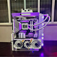 Shuomeiyou open chassis 240/360 water-cooled air-cooled ATX/matx rack graphics card vertically mounted computer host small chassis X6 white chassis (supports small and medium-sized motherboards)