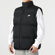Nike (Nike) Coton Gilet Men's Men's Automne and Winter Stand Collier Veste de coton chaude en coton Coton Veste sans manches décontractée FB7374-010 S