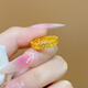 CAMPUSKINGLY old phoenix 999 gold coin copper coin ring women's money ring index finger ring fashionable and stylish same style for women