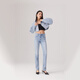 Levi's【商场同款】李维斯25夏新款女724高腰修身直筒牛仔裤18883 浅蓝色 27 (28)