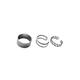 Titanium steel ring three-piece set, three-in-one stylish and simple opening, adjustable combination set, plain ring, three-piece set