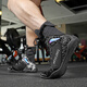 Sykelong professional boxing shoes for men fighting Sanda special shoes for indoor fitness training wrestling shoes high top free fighting shoes for women white 42