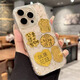朗菱适用iphone16pro手机壳苹果16pro保护套 高级感金箔超薄全透明防摔软壳男女款 公主请发财