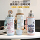 Thermos Cartoon Ghost Thermos Cup Kinderwasserbecher Stroh Thermosflasche für Schüler für Männer und Frauen tragbare Teetassen für Mädchen - Weiß - BXAH13796 GHOST BLUE 316 Edelstahl