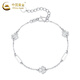 China Gold (CHINA GOLD) pt950 platinum clover bracelet plain chain bracelet new Valentine's Day birthday gift for girlfriend and wife Clover platinum bracelet about 3.8g